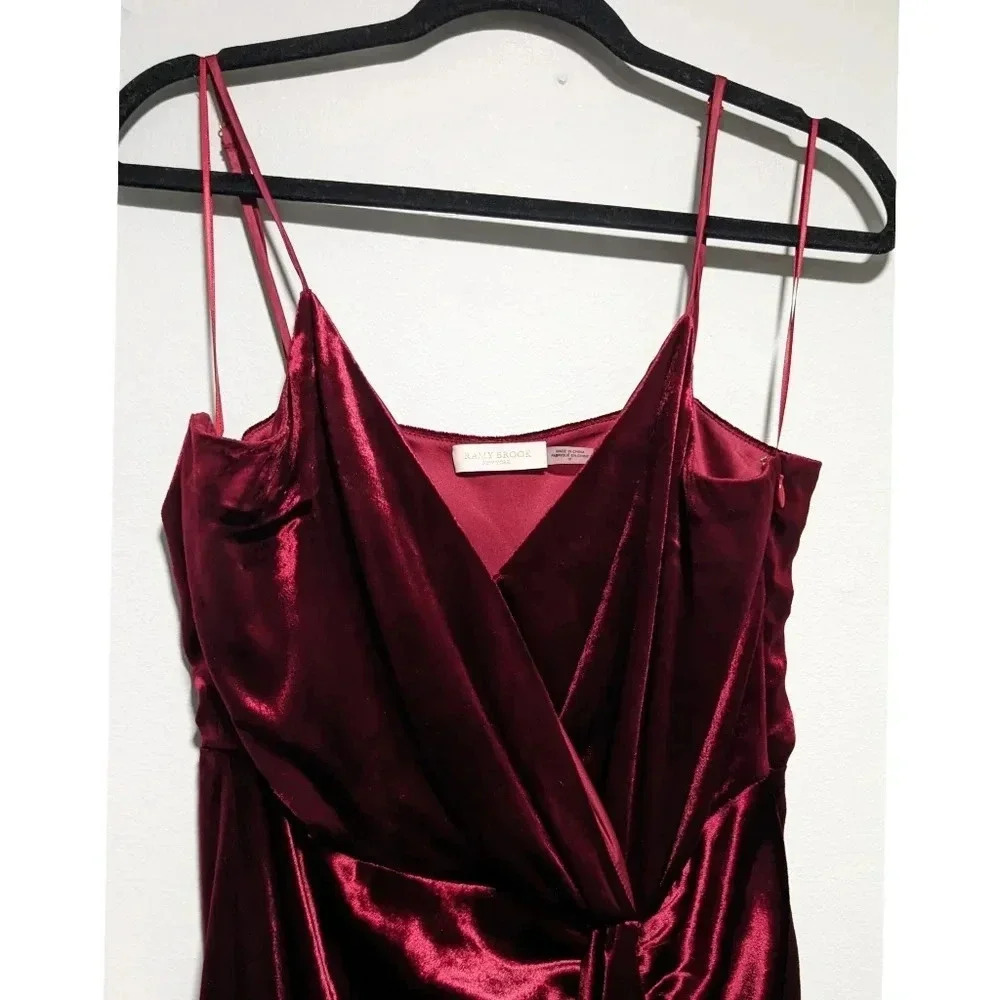 Ramy Brook Juliana Velvet Surplice Dress - Picture 3 of 9